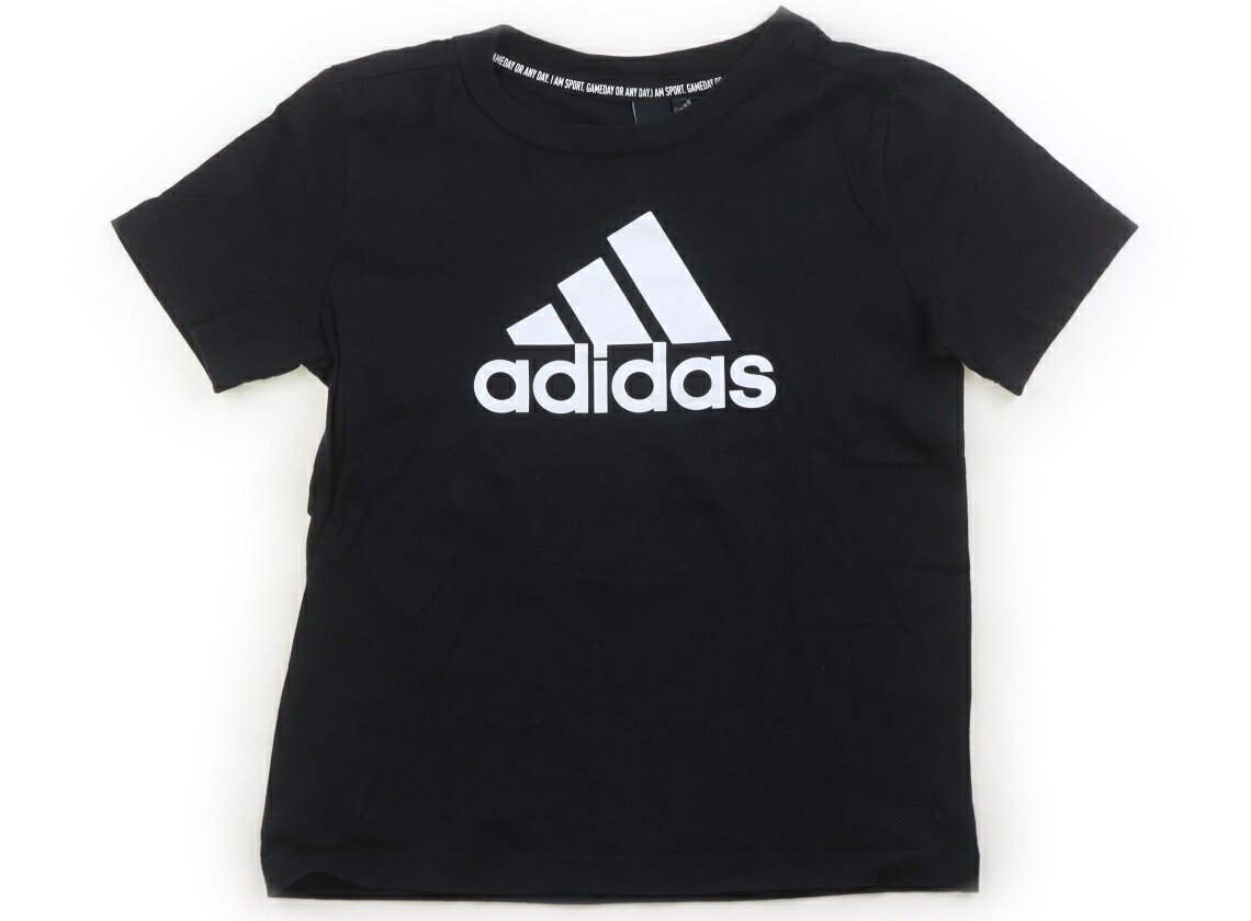 アディダス Adidas Tシャツ・カットソー 130 男の子 ブラック 子供服 ベビー服 キッズ アウトレット ユーズド 【中古】キッズ・ベビー・マタニティ