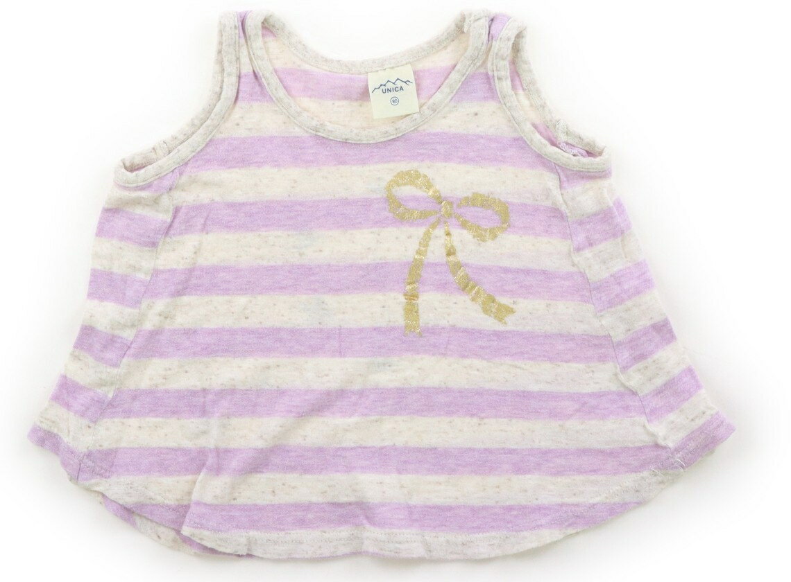 UNICA Tank Top/Camisole, Size 90, Girls, Striped Pattern, Lavender, Children's Clothing, Baby Clothing, Kids, Outlet, Used [Pre-owned] Kids, Baby, Maternity