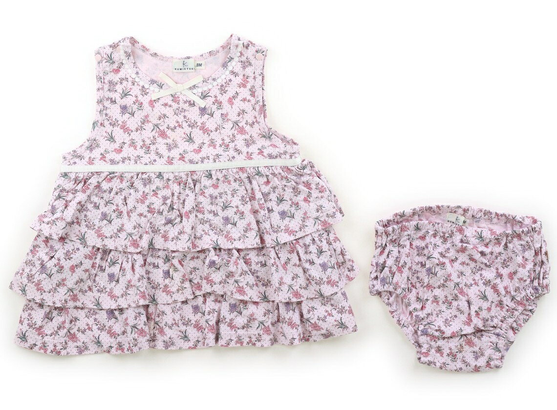 組曲 Kumikyoku ワンピース 80 女の子 ピンク、紫、花柄 子供服 ベビー服 キッズ アウトレット ユーズド 【中古】キッズ・ベビー・マタニティ