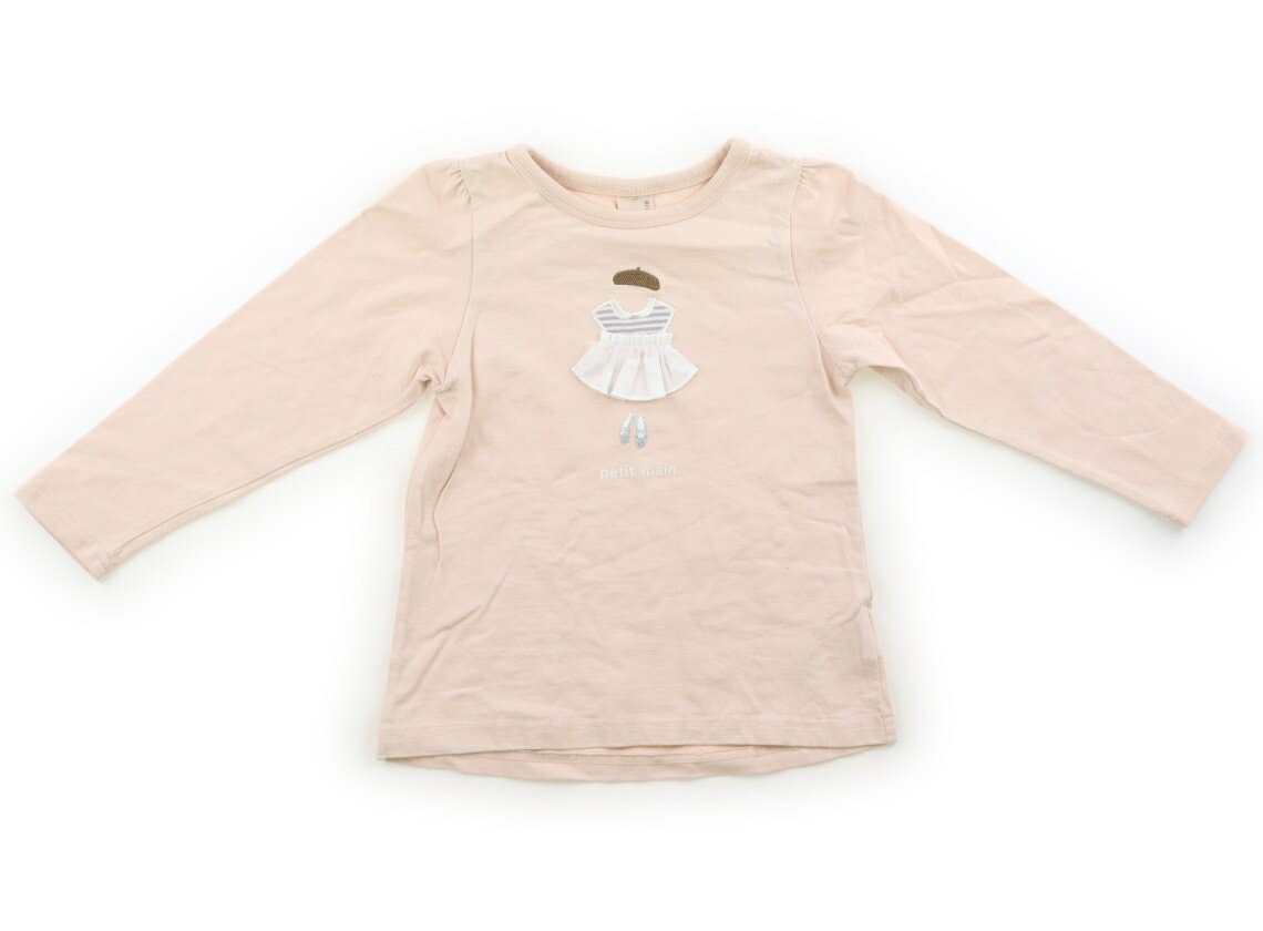 Rakuten - プティマイン petit main Tシャツ・カットソー 110 女の子 薄ピンク 子供服 ベビー服 キッズ アウトレット ユーズド 【中古】キッズ・ベビー・マタニティ