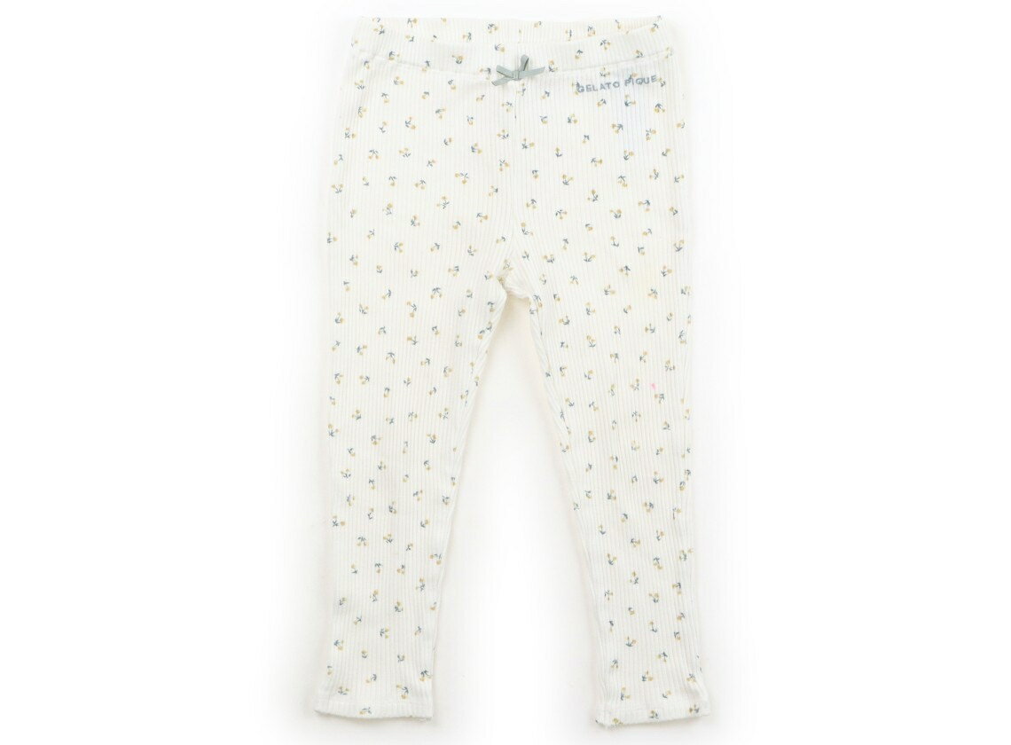 Spats - ジェラピケ gelato pique レギンス 90 女の子 白・総柄 子供服 ベビー服 キッズ アウトレット ユーズド 【中古】キッズ・ベビー・マタニティ