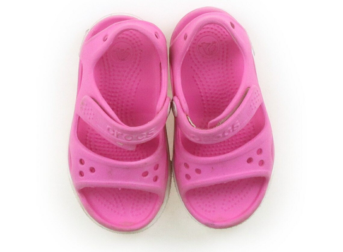クロックス CROCS サンダル 靴14cm〜 女の子 ピンク 子供服 ベビー服 キッズ アウトレット ユーズド 【中古】キッズ・ベビー・マタニティ