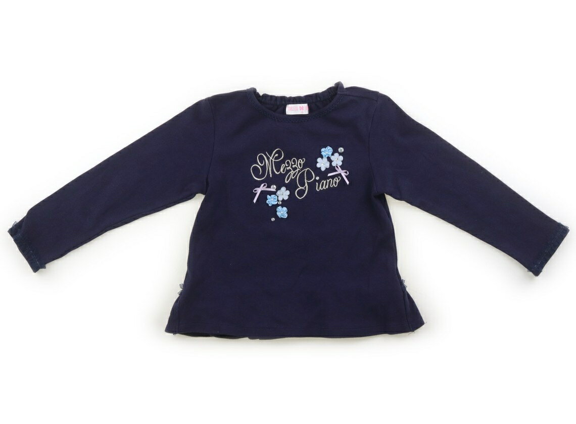 メゾピアノ mezzo piano Tシャツ・カットソー 120 女の子 ネイビー 子供服 ベビー服 キッズ アウトレット ユーズド 【中古】キッズ・ベビー・マタニティ