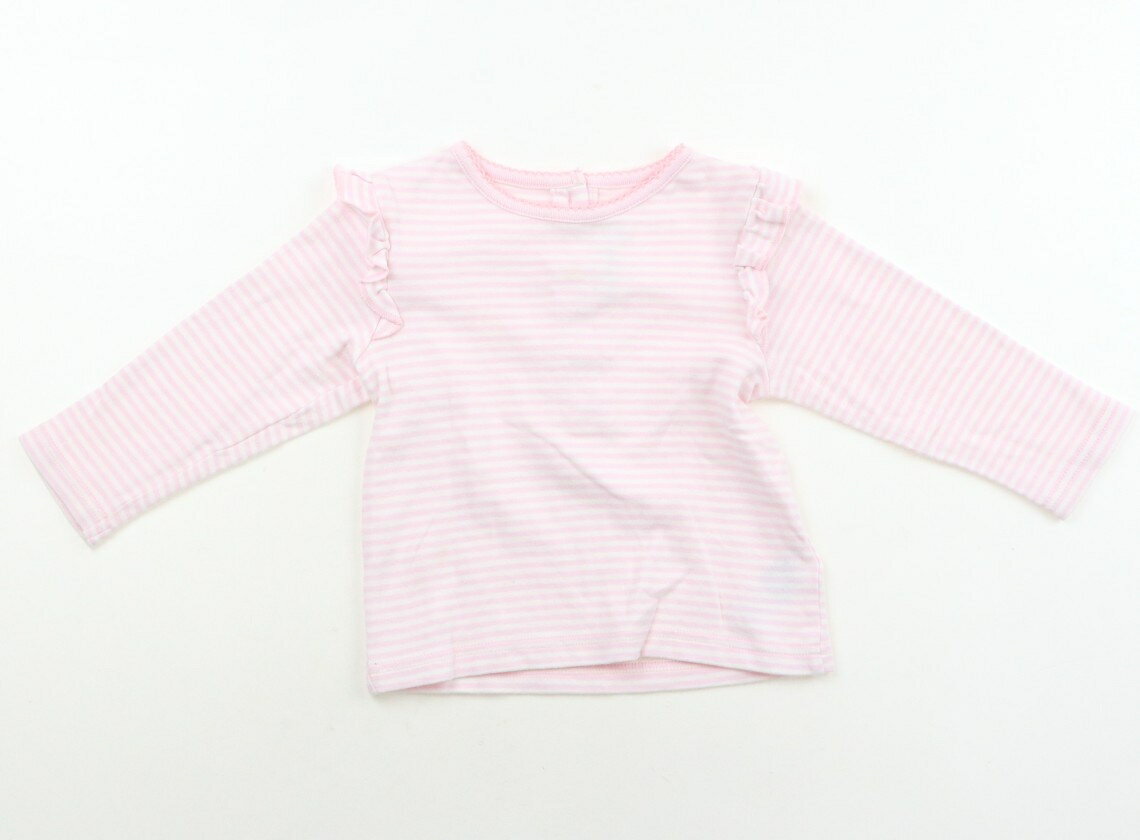 ジョジョママンベベ JoJo Maman Bebe Tシャツ カットソー 90 女の子 ピンク ホワイト ボーダー 子供服 ベビー服 キッズ アウトレット ユーズド 【中古】キッズ ベビー マタニティ