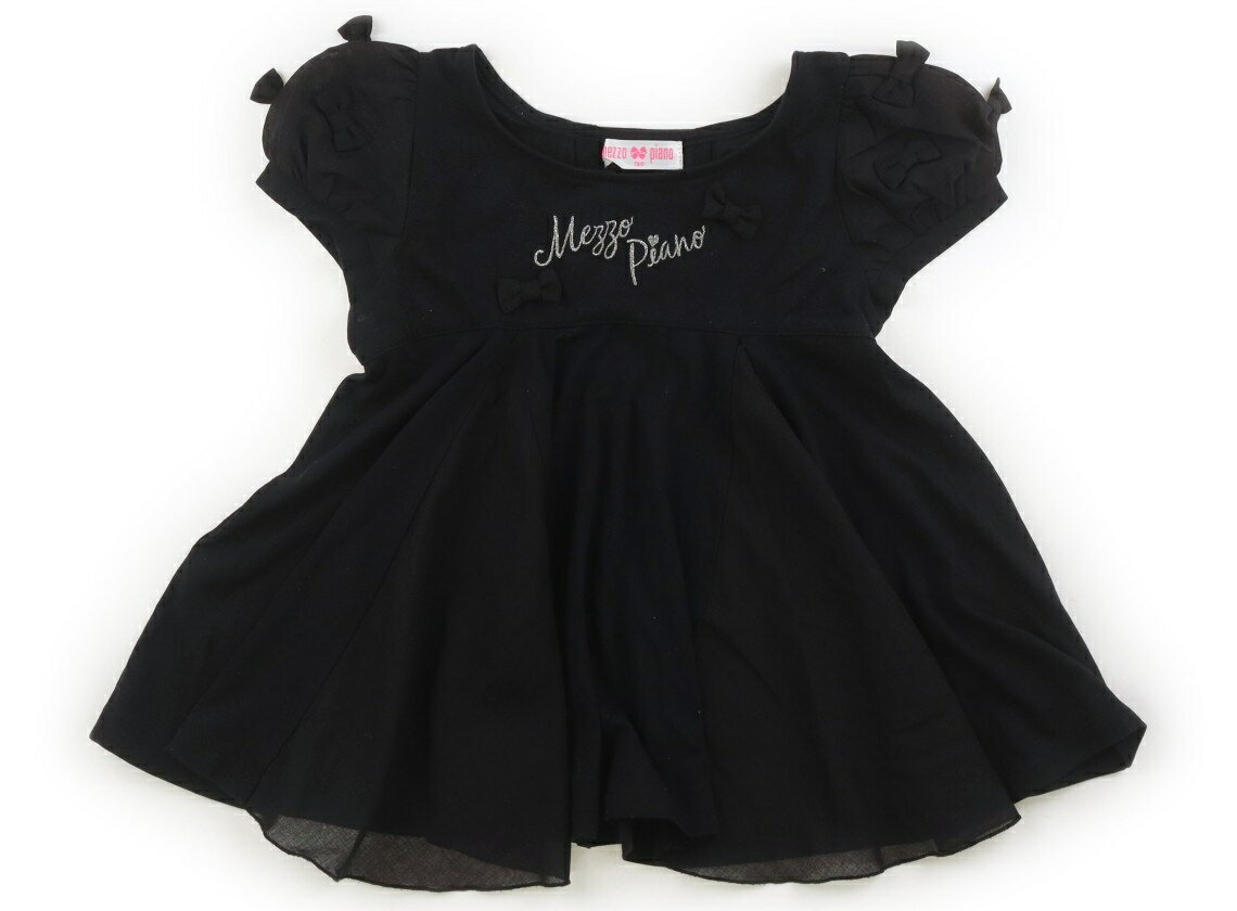メゾピアノ mezzo piano Tシャツ・カットソー 120 女の子 黒 子供服 ベビー服 キッズ アウトレット ユーズド 【中古】キッズ・ベビー・マタニティ