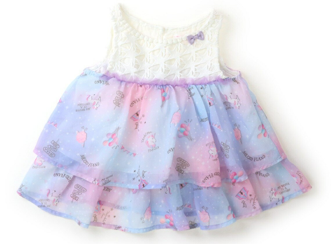 Rakuten - メゾピアノ mezzo piano チュニック 100 女の子 白・ユニコーンプリント 子供服 ベビー服 キッズ アウトレット ユーズド 【中古】キッズ・ベビー・マタニティ