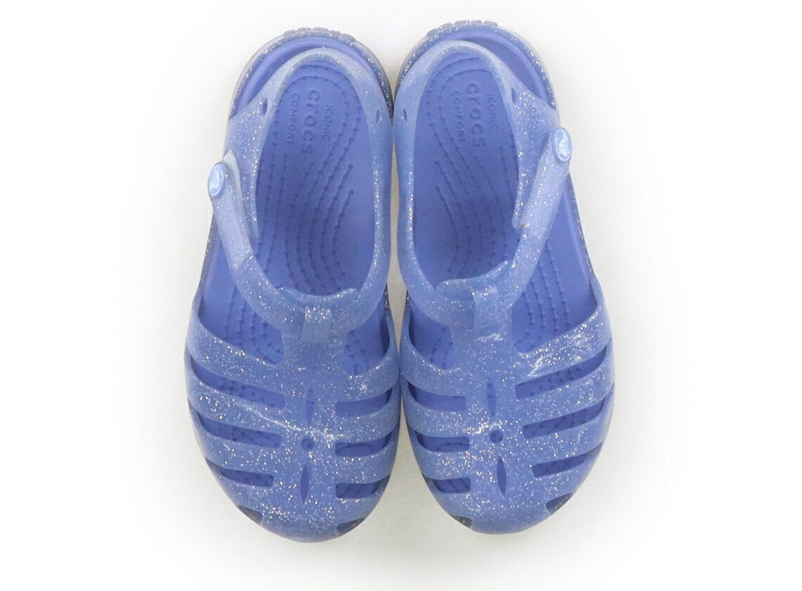 クロックス CROCS サンダル 靴17cm〜 女の子 ブルー系・ラメ 子供服 ベビー服 キッズ アウトレット ユーズド 【中古】キッズ・ベビー・マタニティ