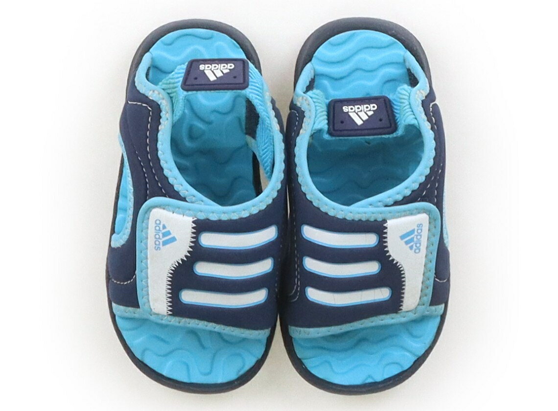 アディダス Adidas サンダル 靴13cm〜 男の子 ネイビー・ライトブルー 子供服 ベビー服 キッズ アウトレット ユーズド 【中古】キッズ・ベビー・マタニティ