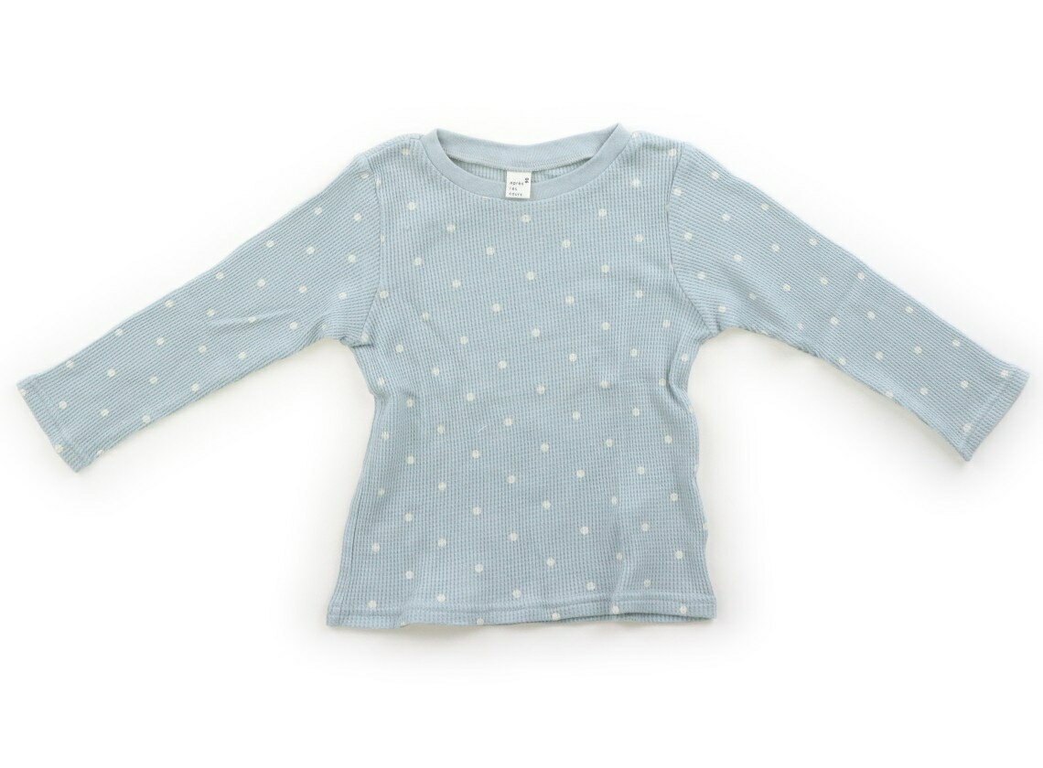 アプレレクール apres les cours Tシャツ・カットソー 90 女の子 ミントブルー・ドット 子供服 ベビー服 キッズ アウトレット ユーズド 【中古】キッズ・ベビー・マタニティ