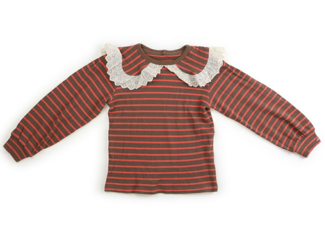 Rakuten - ノイユ Noeil Tシャツ・カットソー 130 女の子 茶・オレンジボーダー 子供服 ベビー服 キッズ アウトレット ユーズド 【中古】キッズ・ベビー・マタニティ