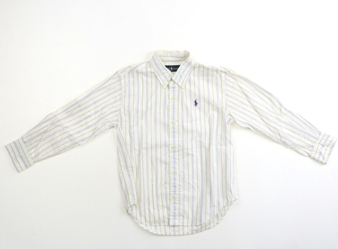 Rakuten - ラルフローレン Ralph Lauren シャツ・ブラウス 110 男の子 オフホワイト・青 子供服 ベビー服 キッズ アウトレット ユーズド 【中古】キッズ・ベビー・マタニティ