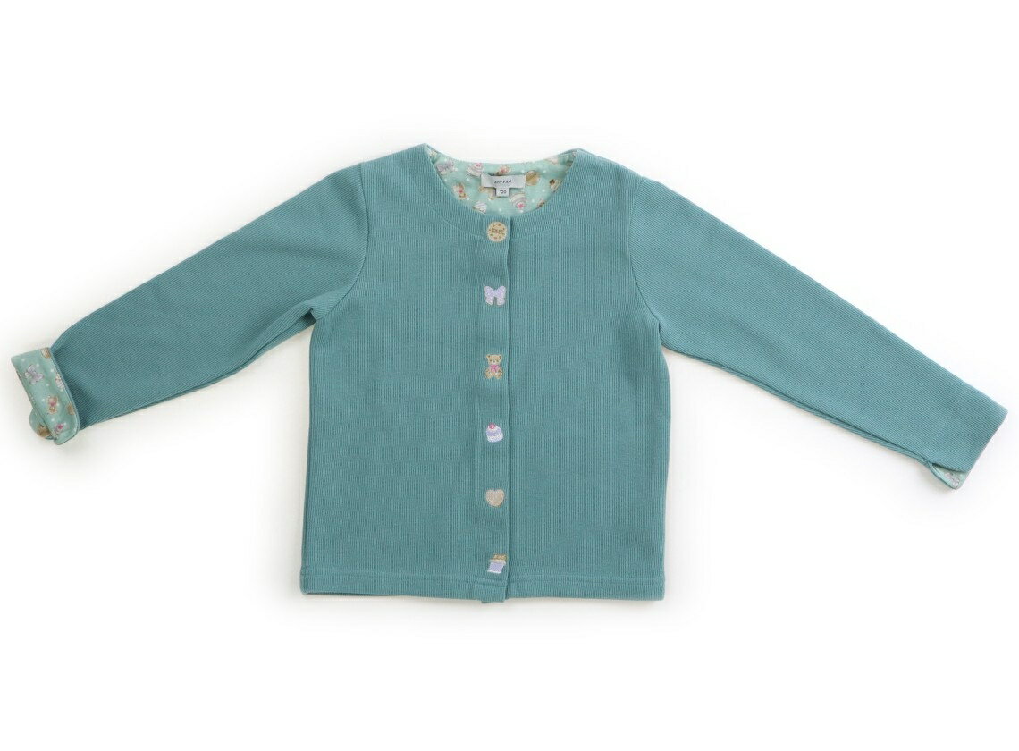エニィファム anyFAM カーディガン 120 女の子 ミントグリーン・スイーツ 子供服 ...
