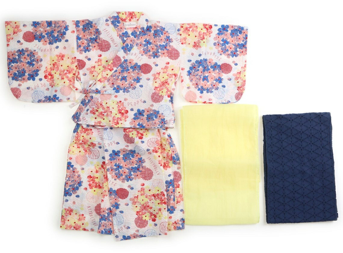 Rakuten - アンパサンド ampersand 浴衣・甚平・季節のイベント 90 女の子 白・お花 子供服 ベビー服 キッズ アウトレット ユーズド 【中古】キッズ・ベビー・マタニティ
