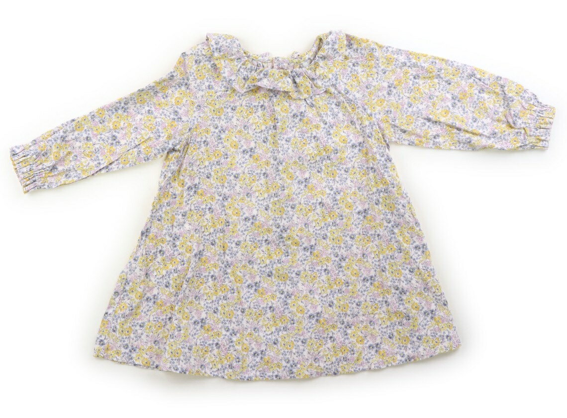 組曲 Kumikyoku チュニック 100 女の子 マスタード・グレー・花柄 子供服 ベビー服 キッズ アウトレット ユーズド 【中古】キッズ・ベビー・マタニティ
