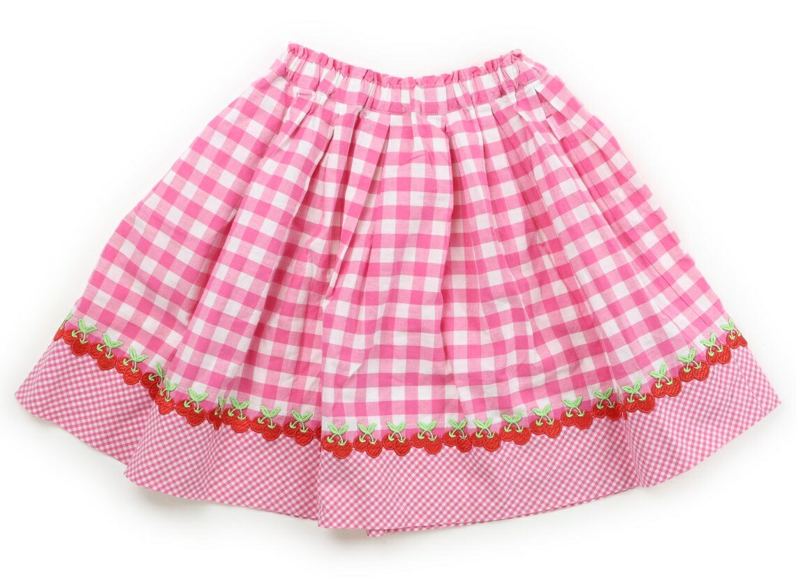 メゾピアノ mezzo piano スカート 150 女の子 ピンクチェック・いちご 子供服 ベビー服 キッズ アウトレット ユーズド 【中古】キッズ・ベビー・マタニティ