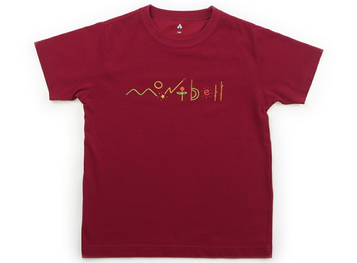 モンベル mont-bell Tシャツ カットソー 140 女の子 赤紫 白緑 子供服 ベビー服 キッズ アウトレット ユーズド 【中古】キッズ ベビー マタニティ