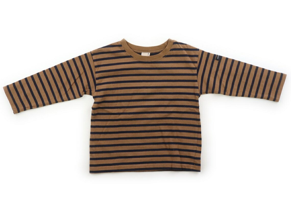 Rakuten - プティマイン petit main Tシャツ・カットソー 100 男の子 茶紺ボーダー 子供服 ベビー服 キッズ アウトレット ユーズド 【中古】キッズ・ベビー・マタニティ