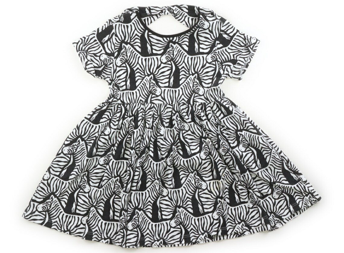 べべ BeBe ワンピース 110 女の子 ブラック・オフ白・シマウマ 子供服 ベビー服 キッズ アウトレット ユーズド 【中古】キッズ・ベビー・マタニティ