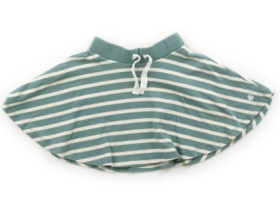プチバトー PETIT BATEAU スカート 100 女の子 エメラルドグリーン白 子供服 ベビー服 キッズ アウトレット ユーズド 【中古】キッズ・ベビー・マタニティ