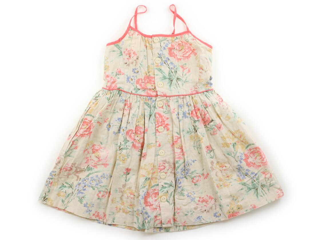 ラルフローレン Ralph Lauren ワンピース 110 女の子 ベージュ・コーラル・カラフル花柄 子供服 ベビー服 キッズ アウトレット ユーズド 【中古】キッズ・ベビー・マタニティ