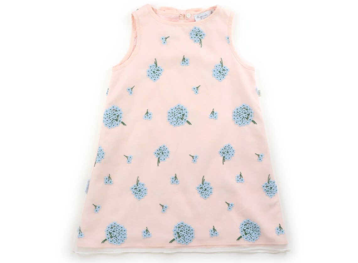 アニエスベー agnes.b ワンピース 100 女の子 パステルピンク・パステルブルー花柄 子供服 ベビー服 キッズ アウトレット ユーズド 【中古】キッズ・ベビー・マタニティ