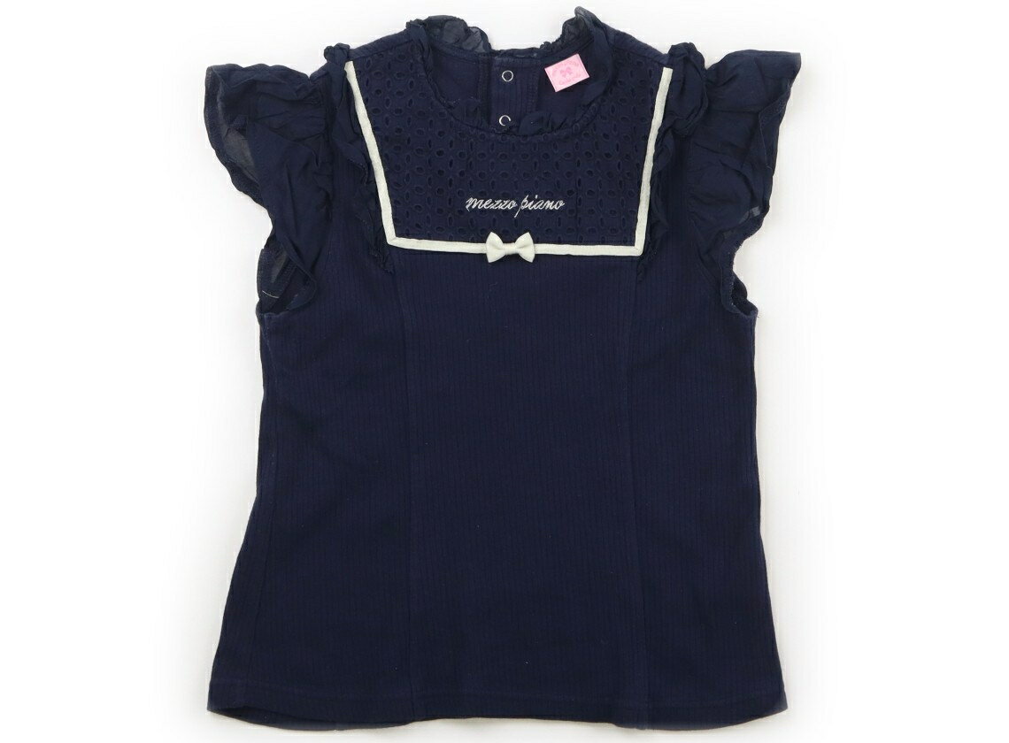 メゾピアノ mezzo piano Tシャツ・カットソー 140 女の子 紺 子供服 ベビー服 キッズ アウトレット ユーズド 【中古】キッズ・ベビー・マタニティ