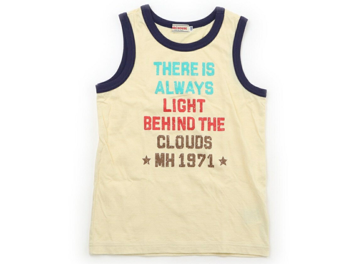 Miki House Tank Top/Camisole, Size 120, Boys, Yellow/Navy, Children's Clothing, Baby Clothes, Kids, Outlet, Used [Pre-owned] Kids, Baby, Maternity