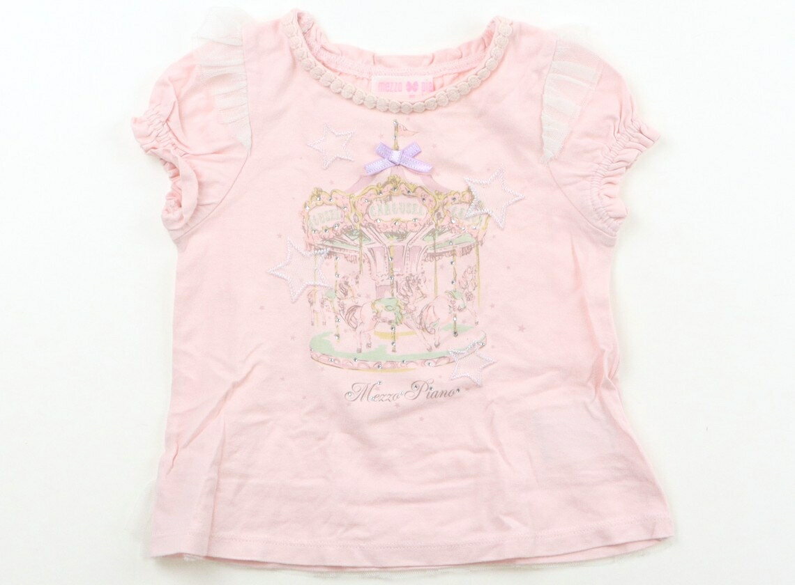 メゾピアノ mezzo piano Tシャツ・カットソー 80 女の子 ピンク 子供服 ベビー服 キッズ アウトレット ユーズド 【中古】キッズ・ベビー・マタニティ