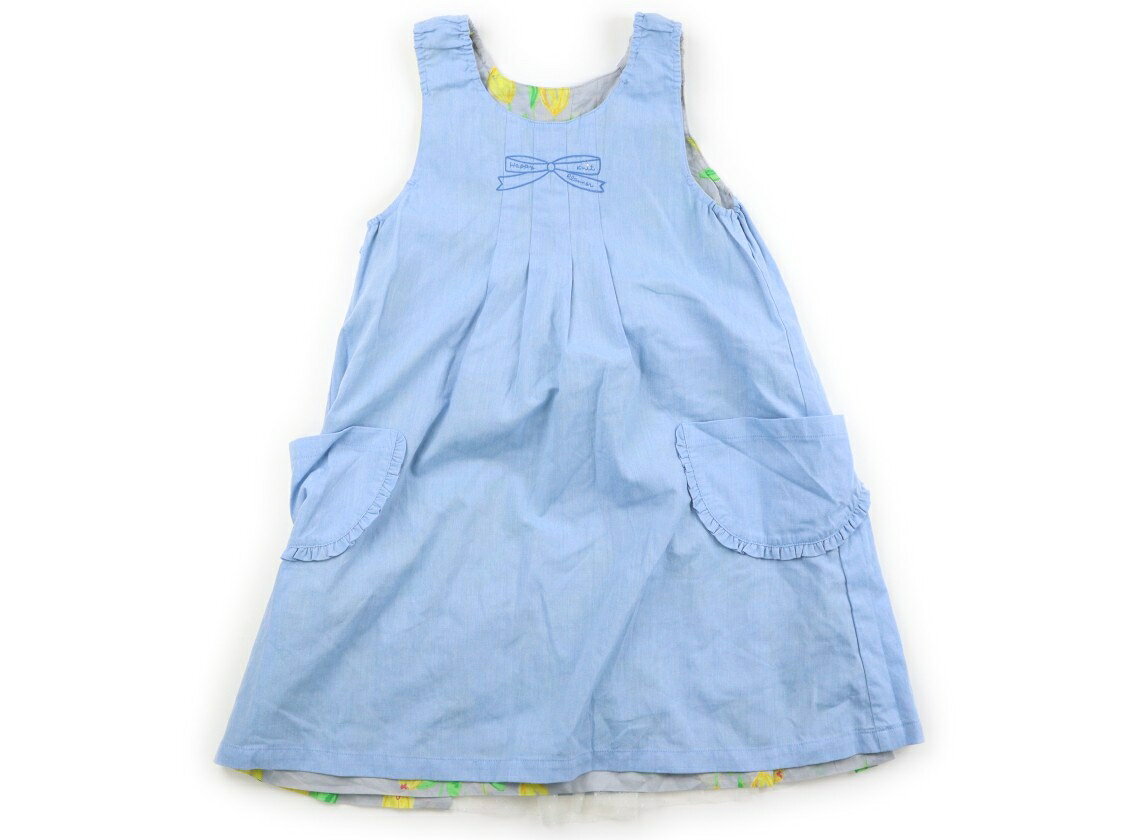 ニットプランナー（KP） Knit Planner(KP) ジャンパースカート 150 女の子 ブルー/グレー×イエローチューリップ 子供服 ベビー服 キッズ アウトレット ユーズド 【中古】キッズ・ベビー・マタニティ