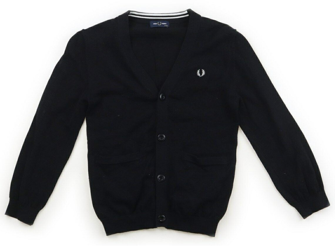 フレッド・ペリー FRED PERRY カーディガン 140 男の子 ブラック・ホワイト 子供服 ベビー服 キッズ アウトレット ユーズド 【中古】キッズ・ベビー・マタニティ