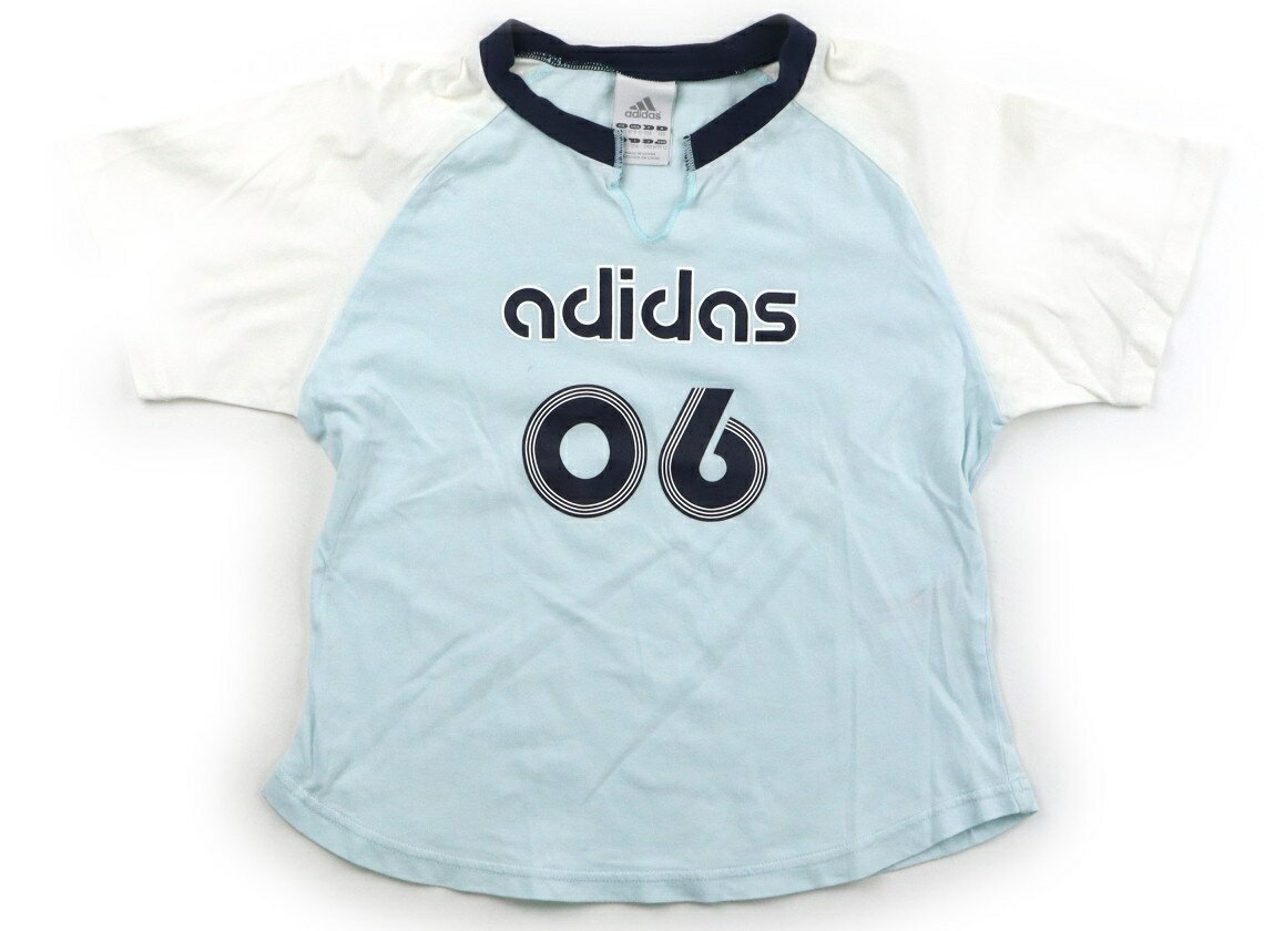 アディダス Adidas Tシャツ・カットソー 140 女の子 水色・白・紺・英字 子供服 ベビー服 キッズ アウトレット ユーズド 【中古】キッズ・ベビー・マタニティ