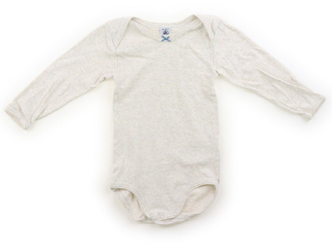 Rakuten - プチバトー PETIT BATEAU ロンパース 80 女の子 グレー 子供服 ベビー服 キッズ アウトレット ユーズド 【中古】キッズ・ベビー・マタニティ