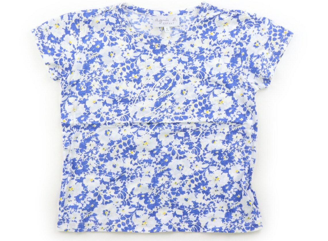 アニエスベー agnes.b Tシャツ・カットソー 110 女の子 白青黄 子供服 ベビー服 キッズ アウトレット ユーズド 【中古】キッズ・ベビー・マタニティ