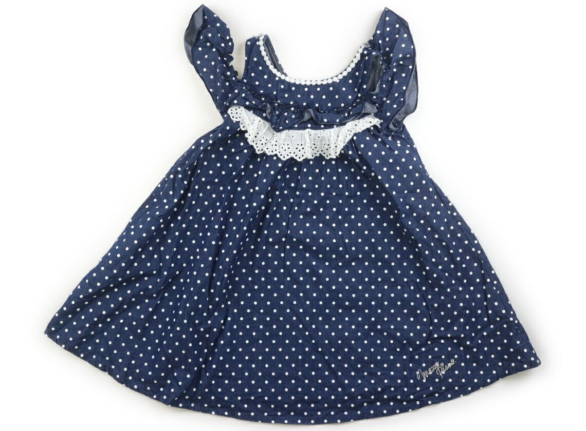 メゾピアノ mezzo piano チュニック 120 女の子 ブルー、白、水玉 子供服 ベビー服 キッズ アウトレット ユーズド 【中古】キッズ・ベビー・マタニティ