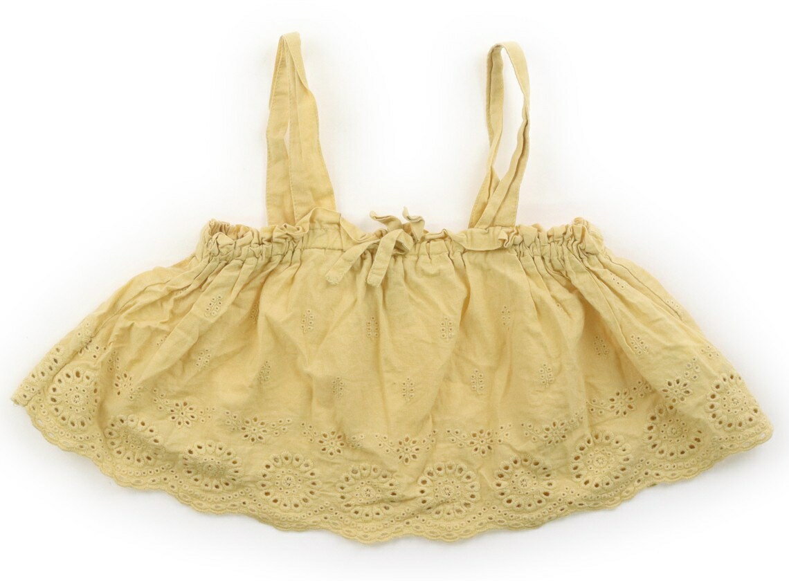 Petit Main tank top/camisole, size 100, girls', yellow, children's clothing, baby clothes, kids' clothing, outlet, used. [Pre-owned] Kids, Baby, Maternity