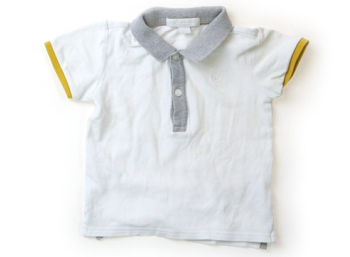 バーバリー BURBERRY ポロシャツ 90 男の子 白、グレー 子供服 ベビー服 キッズ アウトレット ユーズド 【中古】キッズ・ベビー・マタニティ