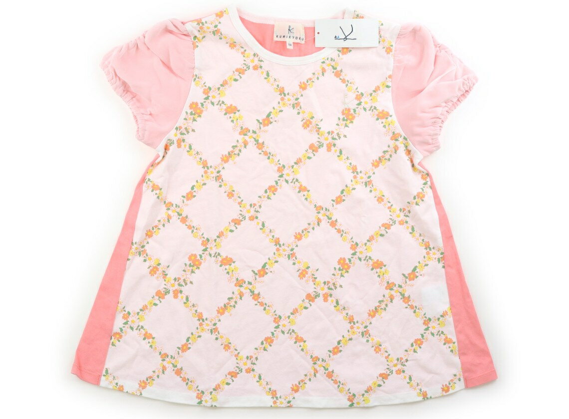 組曲 Kumikyoku Tシャツ・カットソー 150 女の子 白、ピンク、花柄 子供服 ベビー服 キッズ アウトレット ユーズド 【中古】キッズ・ベビー・マタニティ