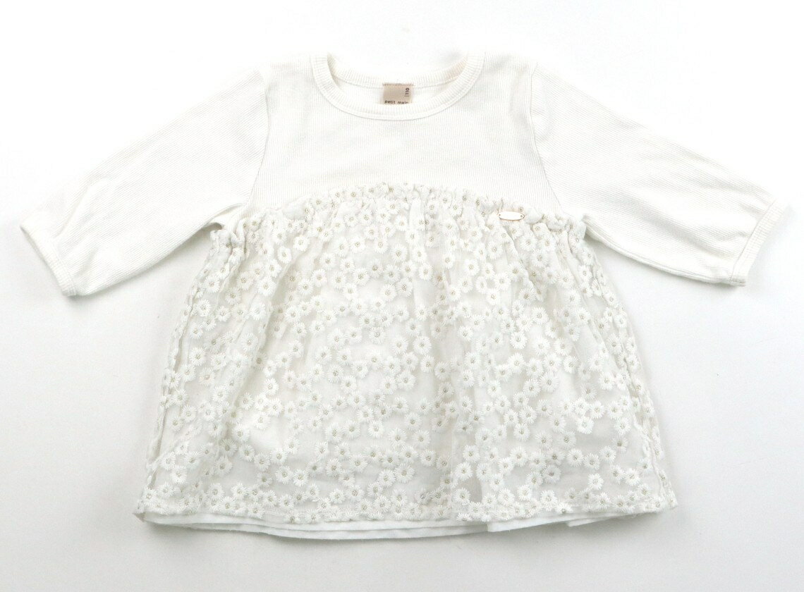 Rakuten - プティマイン petit main チュニック 110 女の子 白・花柄刺繍 子供服 ベビー服 キッズ アウトレット ユーズド 【中古】キッズ・ベビー・マタニティ
