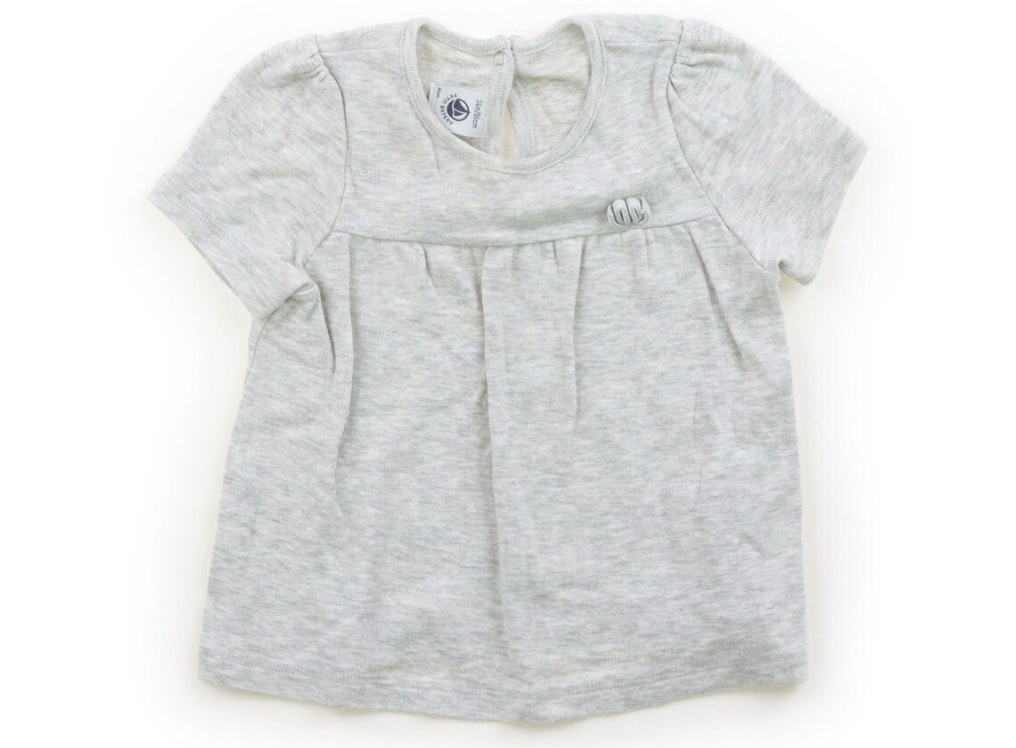プチバトー PETIT BATEAU Tシャツ・カットソー 80 女の子 霜降りグレー 子供服 ベビー服 キッズ アウトレット ユーズド 【中古】キッズ・ベビー・マタニティ