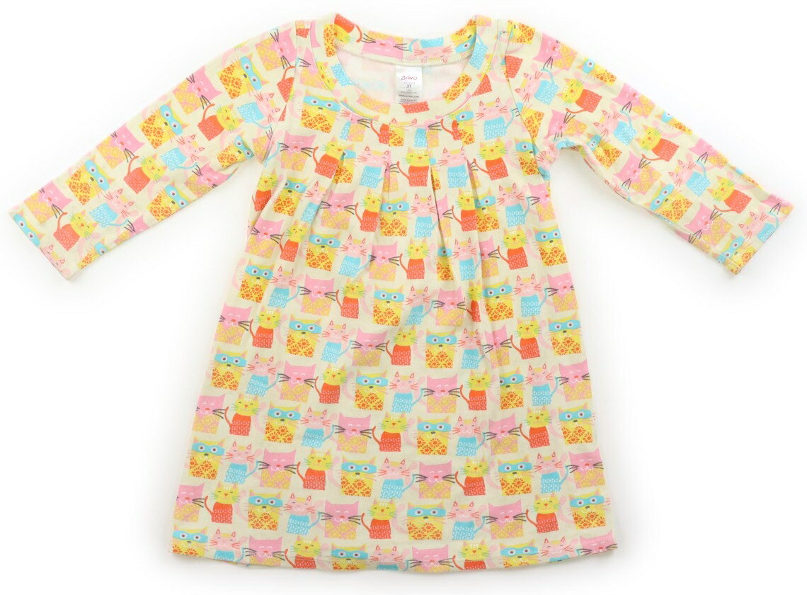 ズタノ Zutano ワンピース 100 女の子 クリーム、ねこ 子供服 ベビー服 キッズ アウトレット ユーズド キッズ・ベビー・マタニティ