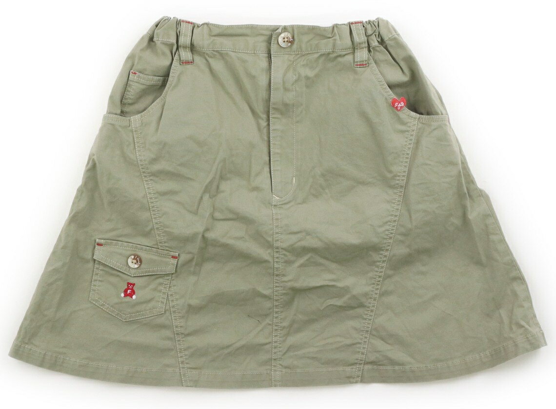 ファミリア familiar スカート 130 女の子 カーキ 子供服 ベビー服 キッズ アウトレット ユーズド 【中古】キッズ・ベビー・マタニティ