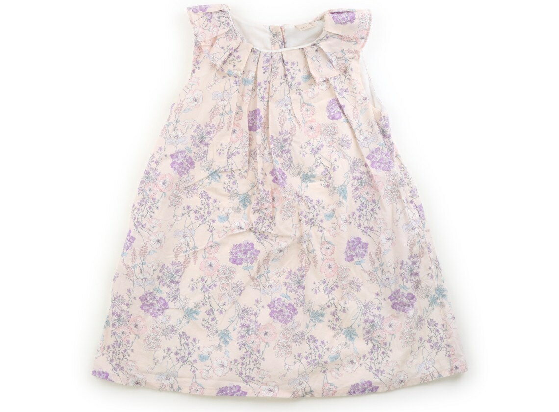 プティマイン petit main ジャンパースカート 110 女の子 ピンク・紫・花柄 子供服 ベビー服 キッズ アウトレット ユーズド 【中古】キッズ・ベビー・マタニティ