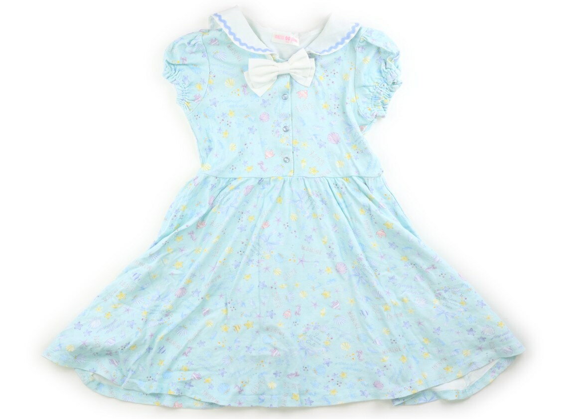 メゾピアノ mezzo piano ワンピース 140 女の子 ライトブルー・総柄 子供服 ベビー服 キッズ アウトレット ユーズド 【中古】キッズ・ベビー・マタニティ