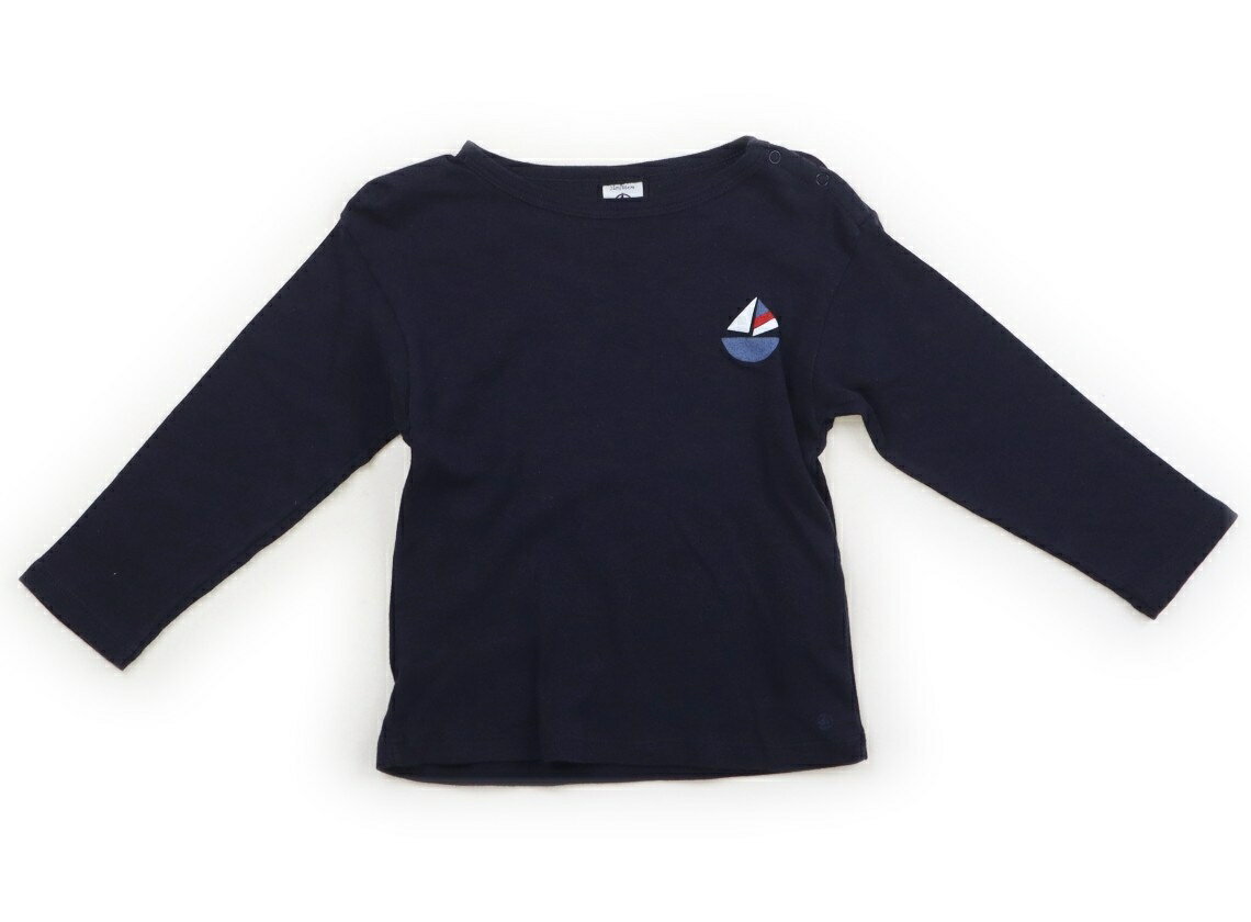 プチバトー PETIT BATEAU Tシャツ・カットソー 80 男の子 ネイビー 子供服 ベビー服 キッズ アウトレット ユーズド 【中古】キッズ・ベビー・マタニティ
