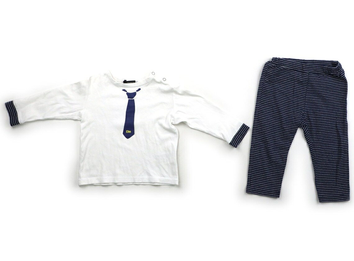 　ブランド 　BeBe(べべ) 　カテゴリー 　上下セット 　サイズ 　90サイズ 　色 　白　紺 　状態 　★★★ 　記名 　なし 　ジャンル 　Boy 袖先やパンツのボーダー地にやや毛羽立ちががありますが、目立った汚れはありません。 ＊【状態】【サイズ】に関しての詳しい説明はこちら