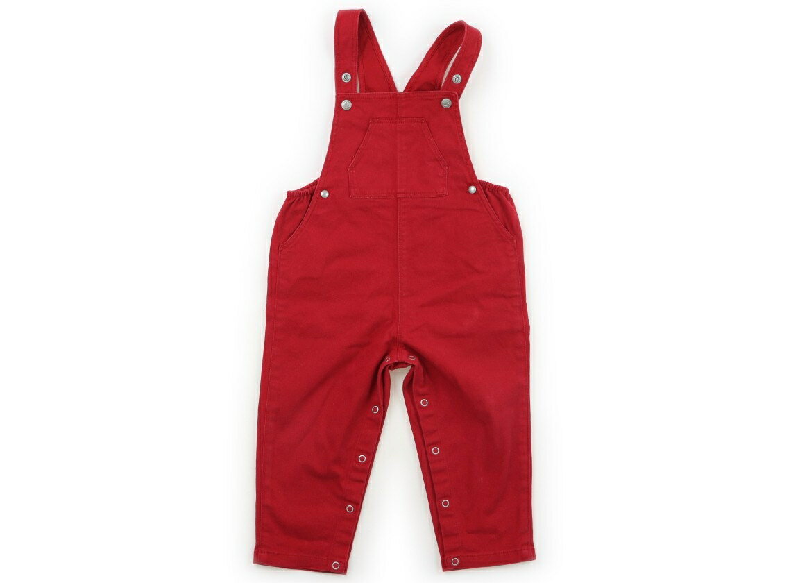 プチバトー PETIT BATEAU ベビーオーバーオール 80 男の子 赤 子供服 ベビー服 キッズ アウトレット ユーズド 【中古】キッズ・ベビー・マタニティ