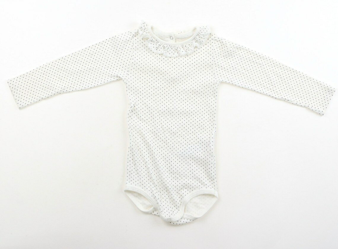 プチバトー PETIT BATEAU ロンパース 80 女の子 オフ・ネイビードット 子供服 ベビー服 キッズ アウトレット ユーズド 【中古】キッズ・ベビー・マタニティ