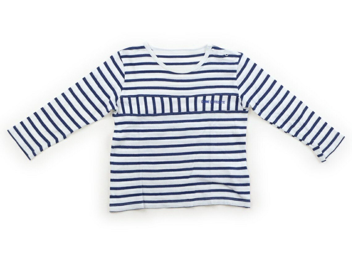 コムサフォセット COMME CA FOSSETTE Tシャツ・カットソー 90 男の子 ブルー・ホワイトボーダー 子供服 ベビー服 キッズ アウトレット ユーズド 【中古】キッズ・ベビー・マタニティ