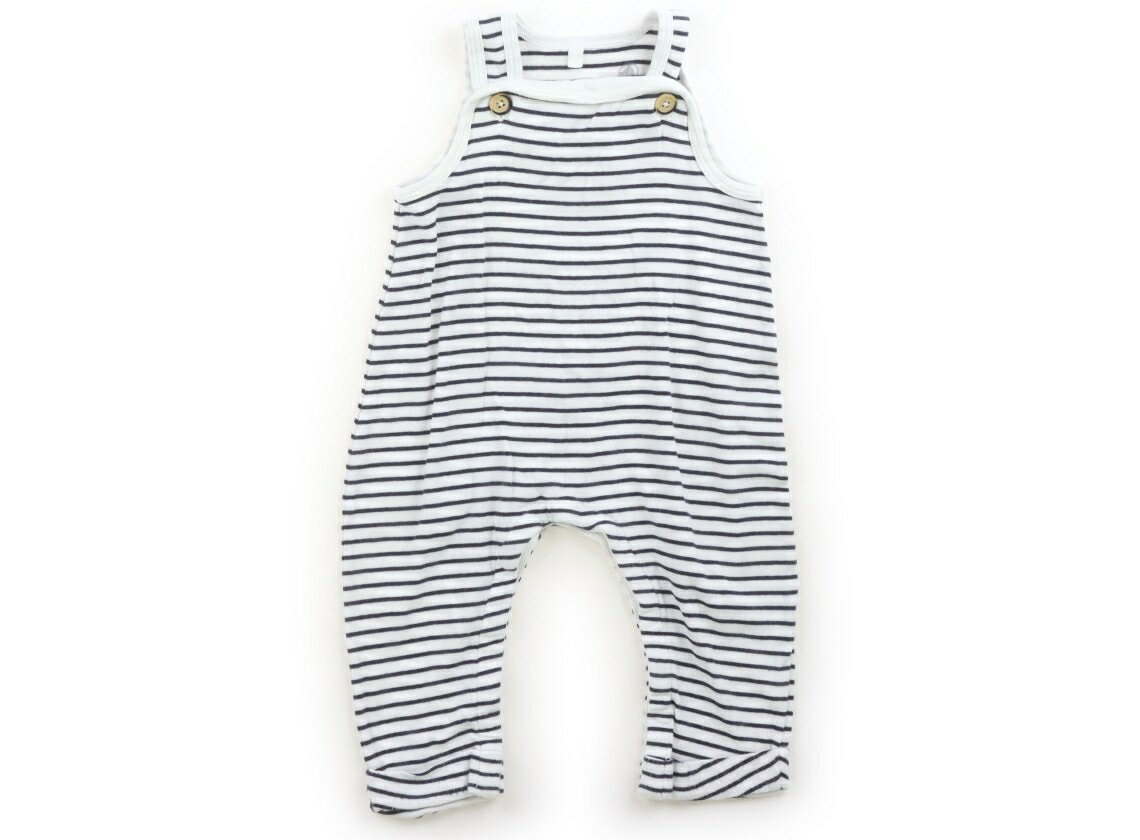 プチバトー PETIT BATEAU カバーオール 70 男の子 白紺ボーダー 子供服 ベビー服 キッズ アウトレット ユーズド 【中古】キッズ・ベビー・マタニティ