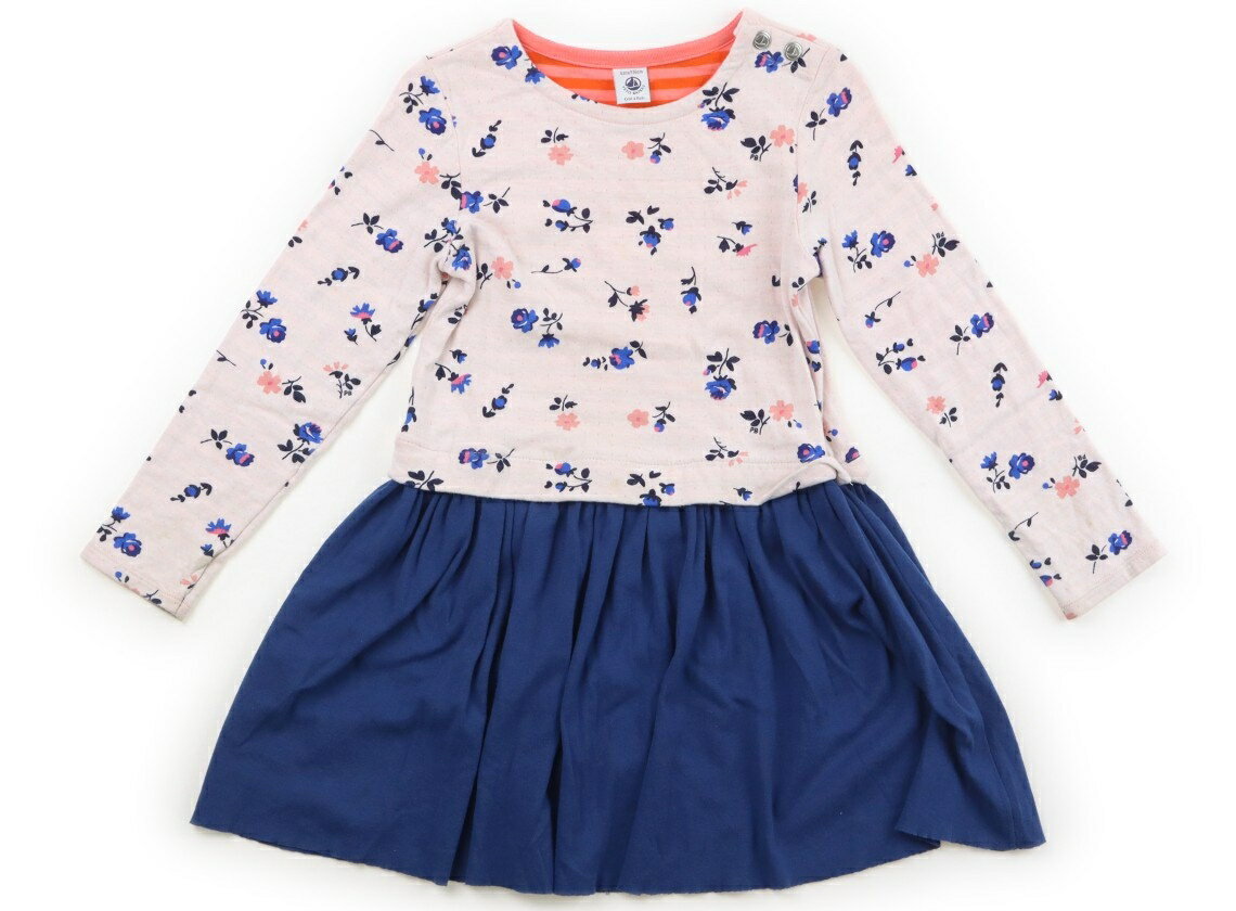 プチバトー PETIT BATEAU ワンピース 110 女の子 ベビーピンク・ブルー 子供服 ベビー服 キッズ アウトレット ユーズド 【中古】キッズ・ベビー・マタニティ